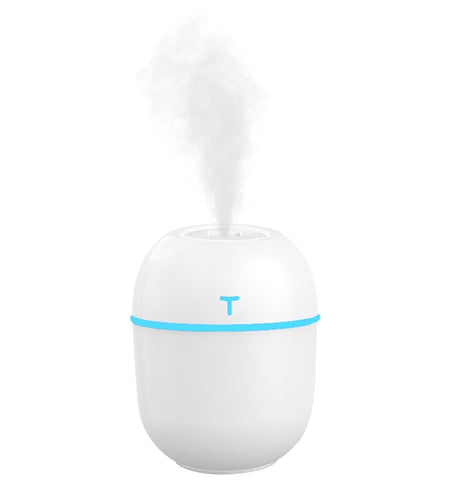 Colorful Cool Mini Humidifier, USB Personal Desktop Humidifier for Car, Office Room, Bedroom,Etc. Auto Shut-Off, 2 Mist Modes, Super Quiet. (White)