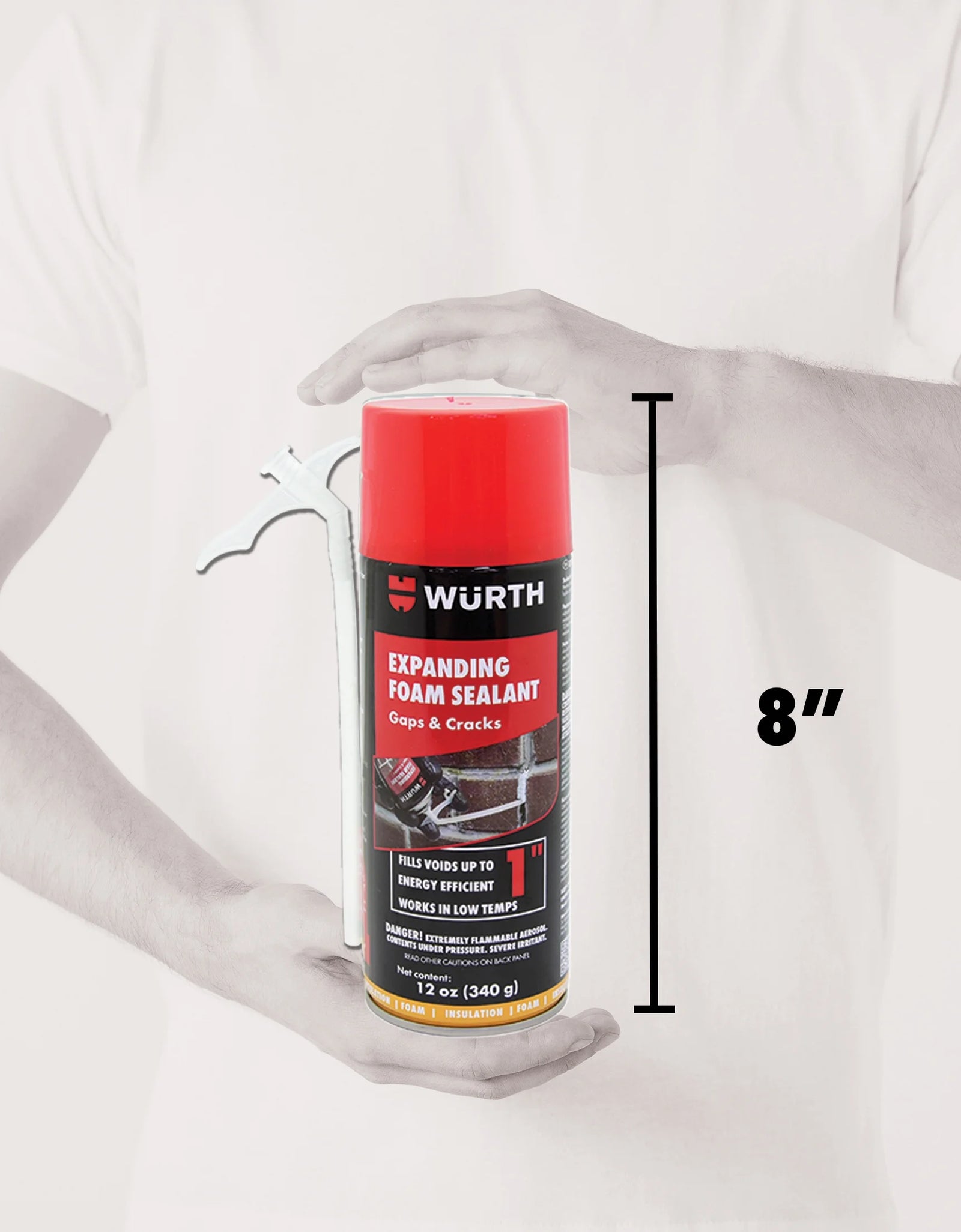 12Oz Expanding Foam Sealant for Gaps and Cracks up to 1 Inch - Insulating Spray Foam