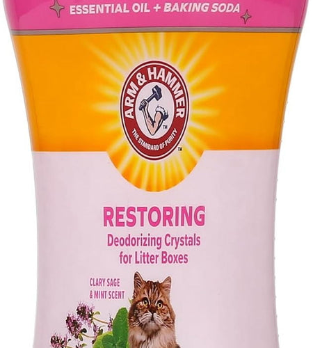 (2 Pack)  Deodorizing Cat Litter Crystals for Litter Boxes, Clary Sage & Mint Scent 15 Oz.