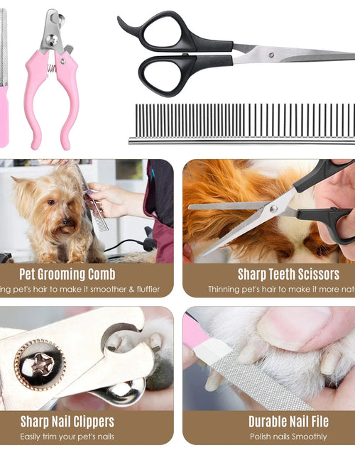 Load image into Gallery viewer, Cordless Dog Grooming Kit, Dog Clippers, Professional Quiet Electric Pets Hair Trimmers
