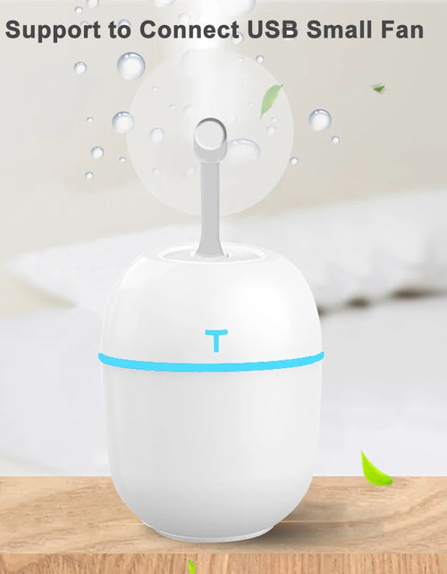 Load image into Gallery viewer, Colorful Cool Mini Humidifier, USB Personal Desktop Humidifier for Car, Office Room, Bedroom,Etc. Auto Shut-Off, 2 Mist Modes, Super Quiet. (White)
