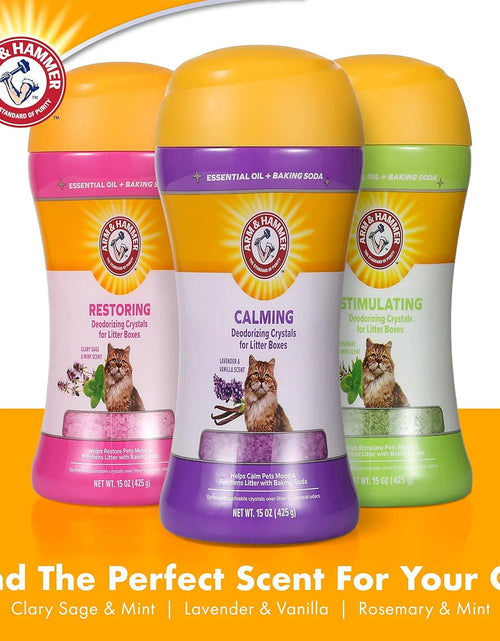 Load image into Gallery viewer, (2 Pack)  Deodorizing Cat Litter Crystals for Litter Boxes, Clary Sage &amp; Mint Scent 15 Oz.
