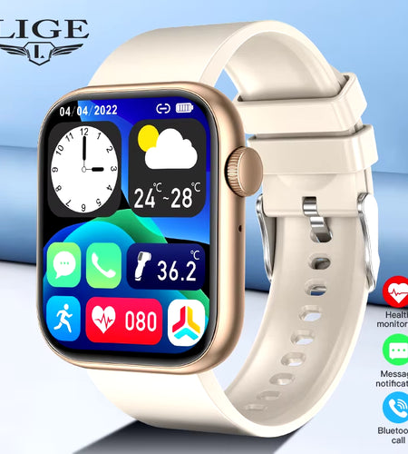 New Smart Watch 2025 Wireless Charging Smartwatch Bluetooth Calls Men Women Smartwatches Fitness Bracelet Custom Watch Face