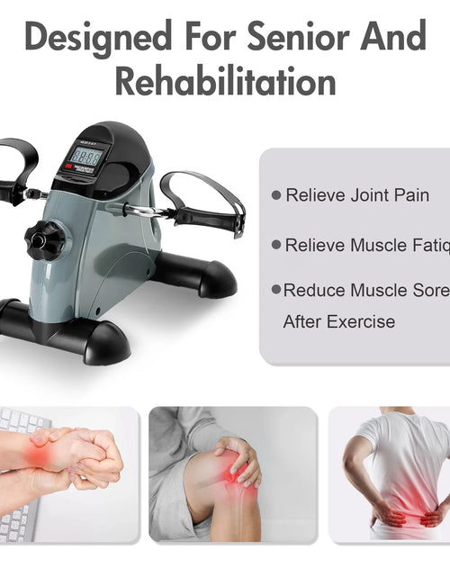 Load image into Gallery viewer, under Desk Exercise Bike, Foot Pedal Exerciser, Portable under Desk Pedal Stepper with Digital Display, Mini Leg Exerciser for Home
