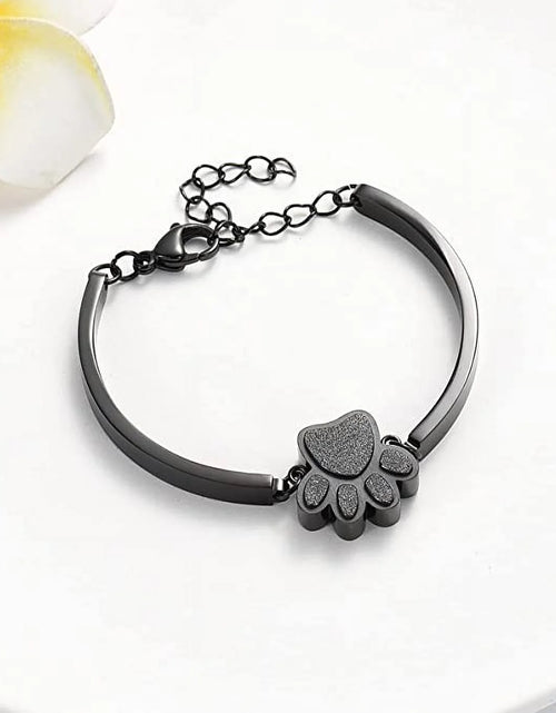 Load image into Gallery viewer, Pet Cremation Jewelry for Ashes for Dog/Cat Ashes Keepsake Urn Bracelet for Women Men Stainless Steel Remembrance Memorial Gift for Loss of Loved Furry Friend with Fill Kit and Gift Box
