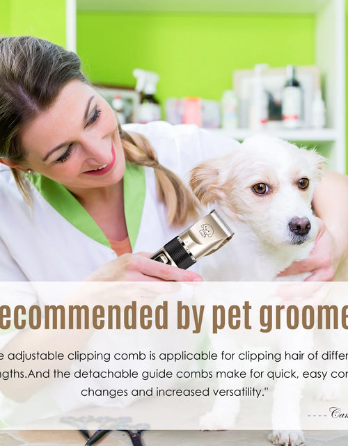 Load image into Gallery viewer, Cordless Dog Grooming Kit, Dog Clippers, Professional Quiet Electric Pets Hair Trimmers
