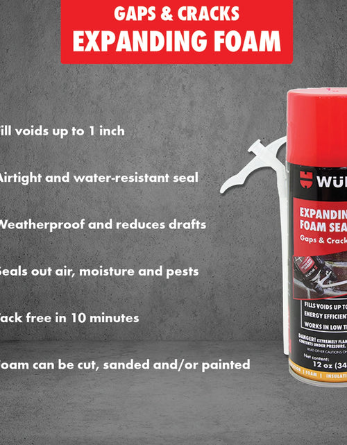 Load image into Gallery viewer, 12Oz Expanding Foam Sealant for Gaps and Cracks up to 1 Inch - Insulating Spray Foam
