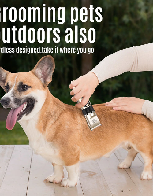 Load image into Gallery viewer, Cordless Dog Grooming Kit, Dog Clippers, Professional Quiet Electric Pets Hair Trimmers
