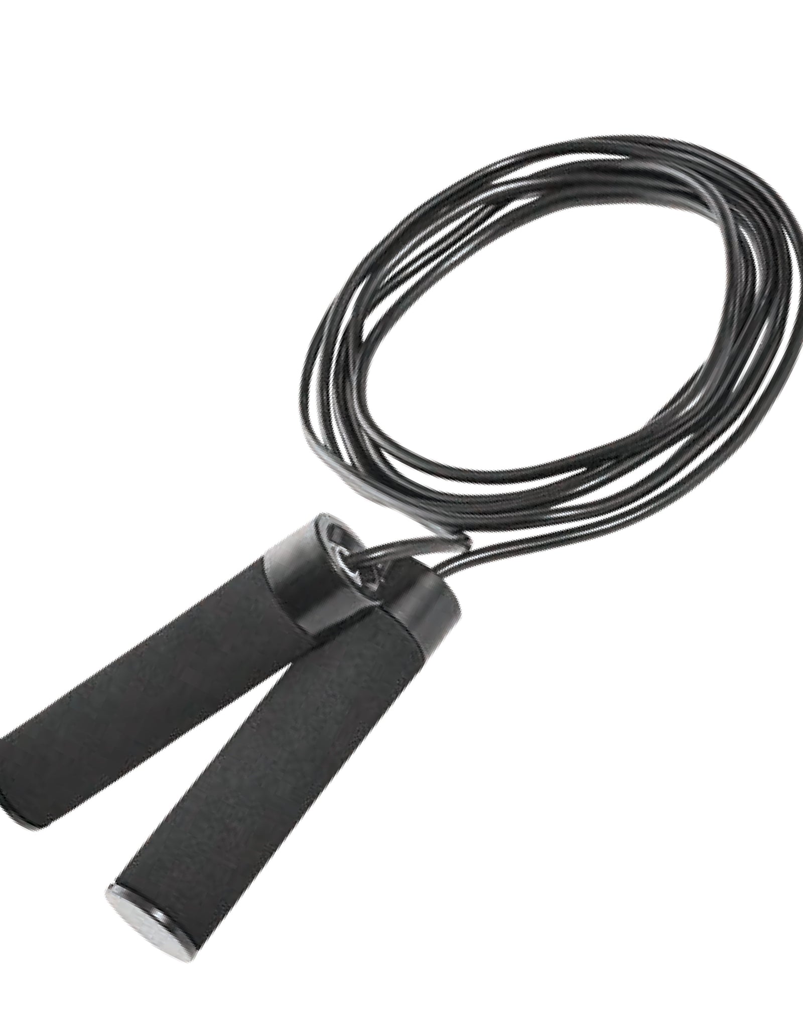 Adjustable Weighted Jump Rope, Adjusts up to 9' Length, Black
