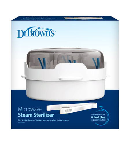 Microwave Steam Sterilizer, Quickly Sterilize Baby Bottles, Pacifiers, Breast Pump Parts, & Accessories, Travel-Friendly, BPA Free, 1 Pack