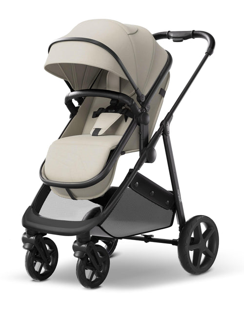 Load image into Gallery viewer, Wiz 2-In-1 Baby Stroller with Bassinet Mode, Reversible Seat and Large Canopy, Khaki, 22.3LB, Unisex
