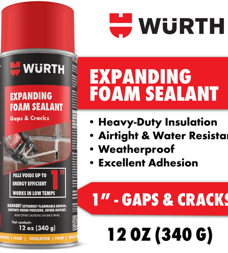 12Oz Expanding Foam Sealant for Gaps and Cracks up to 1 Inch - Insulating Spray Foam
